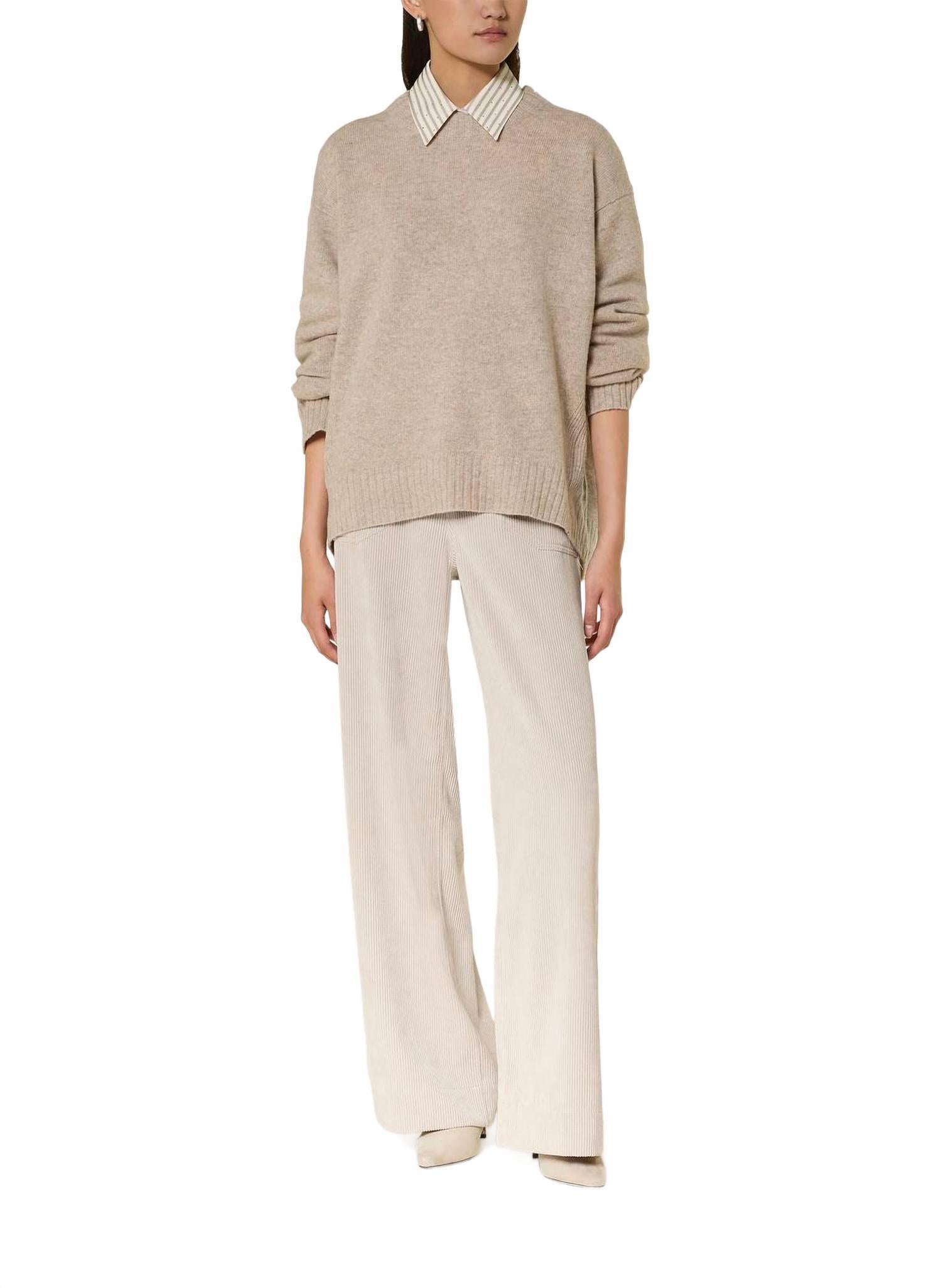 Miru Soft Corduroy Pant In Beige
