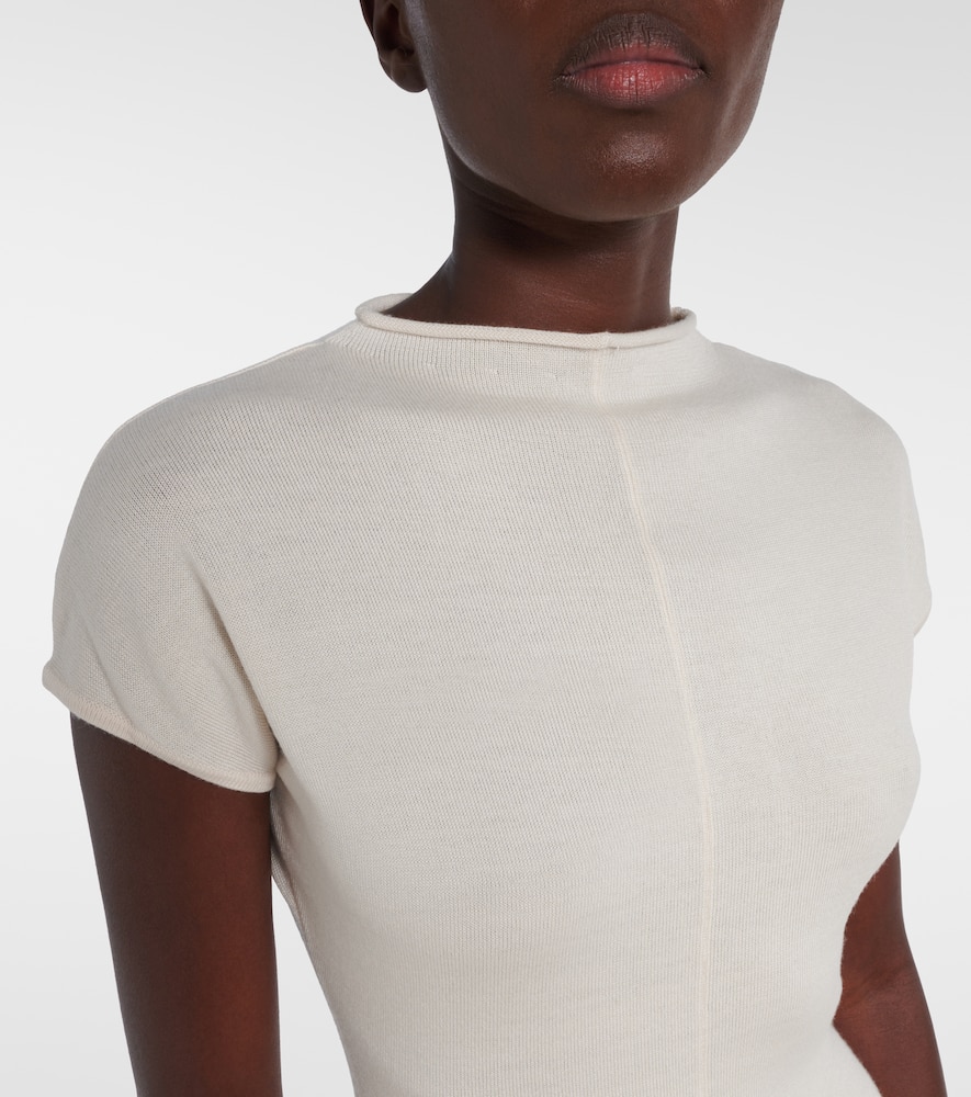 Lenore knitted wool and silk midi dress