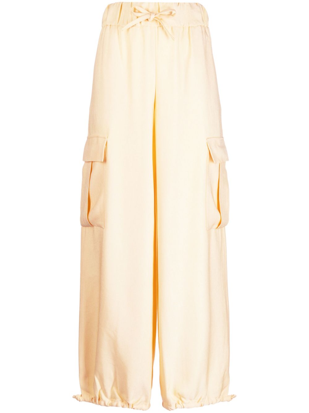 Wide-leg cargo pants - Yellow