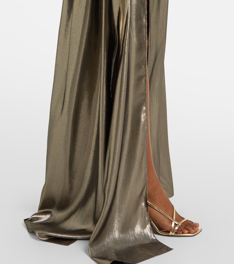 Taylor Seventies silk-blend lamé kaftan