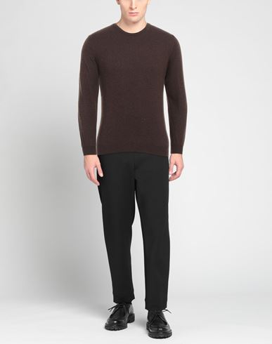 R3d Wöôd Man Sweater Dark brown Size M Viscose, Polyamide, Wool, Cashmere