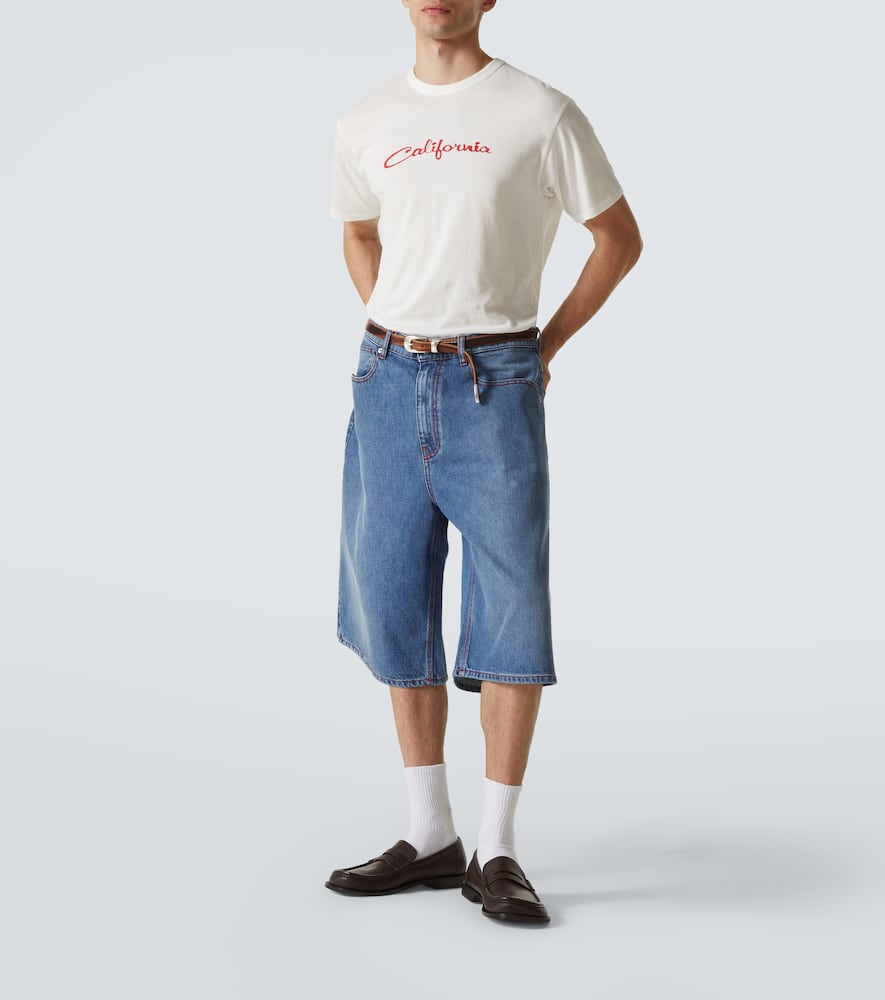 Indiana denim Bermuda shorts