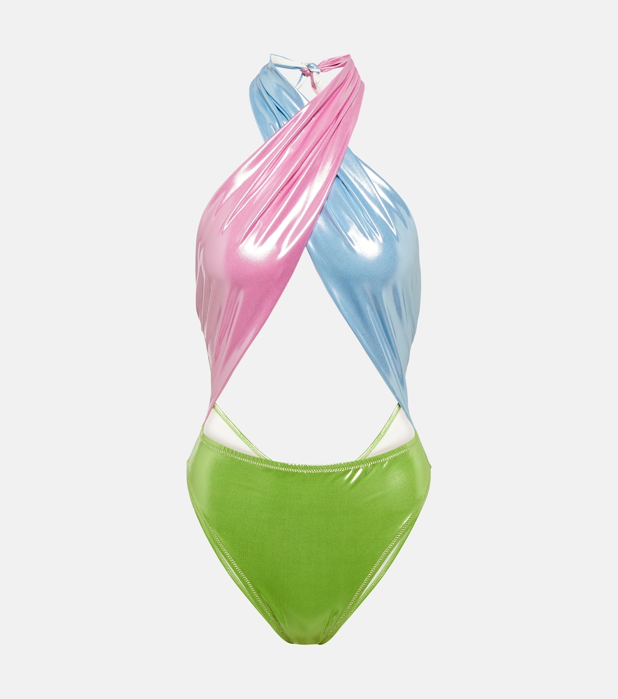 Italian Stallion lamé swimsuit