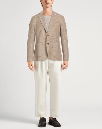 L. b.m. 1911 Man Blazer Sand Size 36 Cotton, Acrylic, Polyester, Virgin Wool