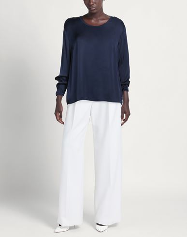 Même Road Woman Top Midnight blue Size 8 Rayon, Viscose