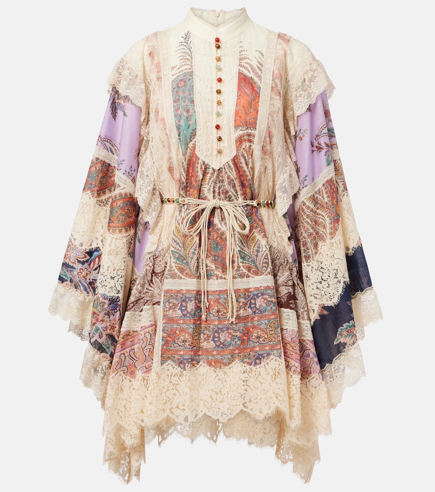 Rhiannon embroidered floral minidress