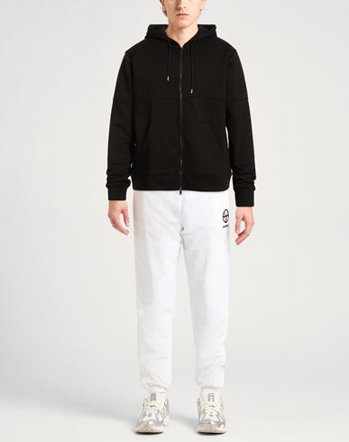 Man Sweatshirt Black Size L Cotton, Polyester