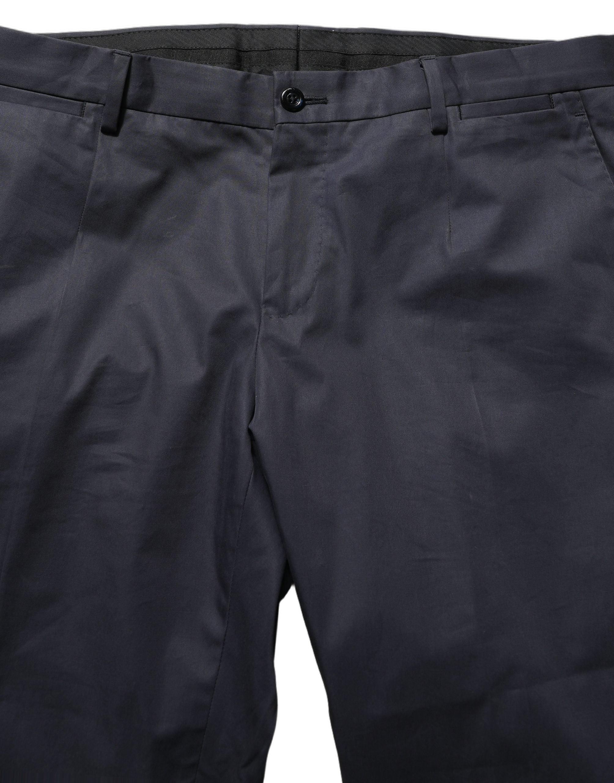 Double-Breasted Cotton Suit — Navy