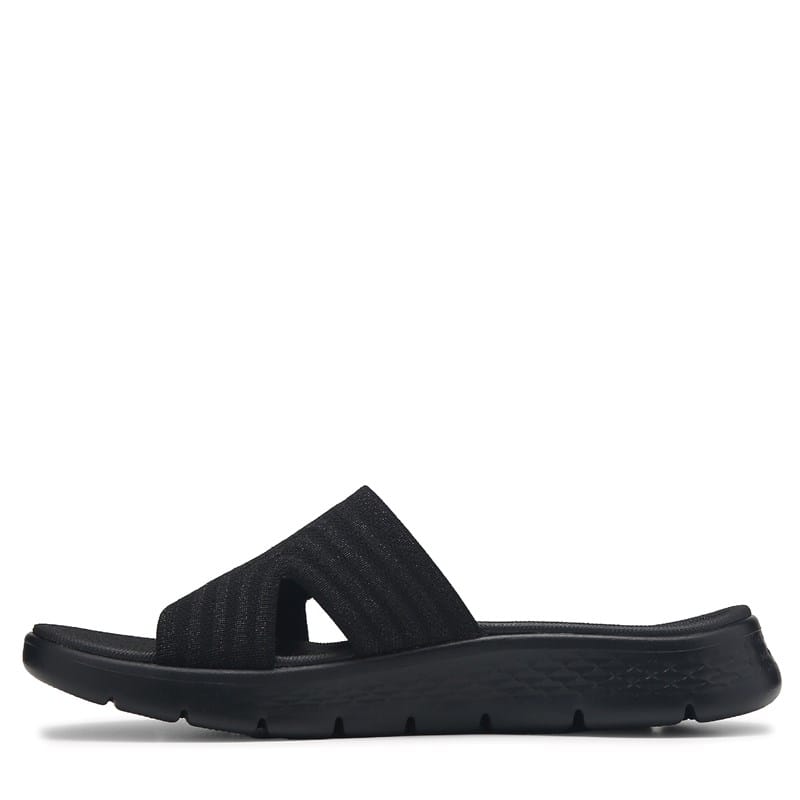 Women's Go Walk Flex Slide Sandals (Black)