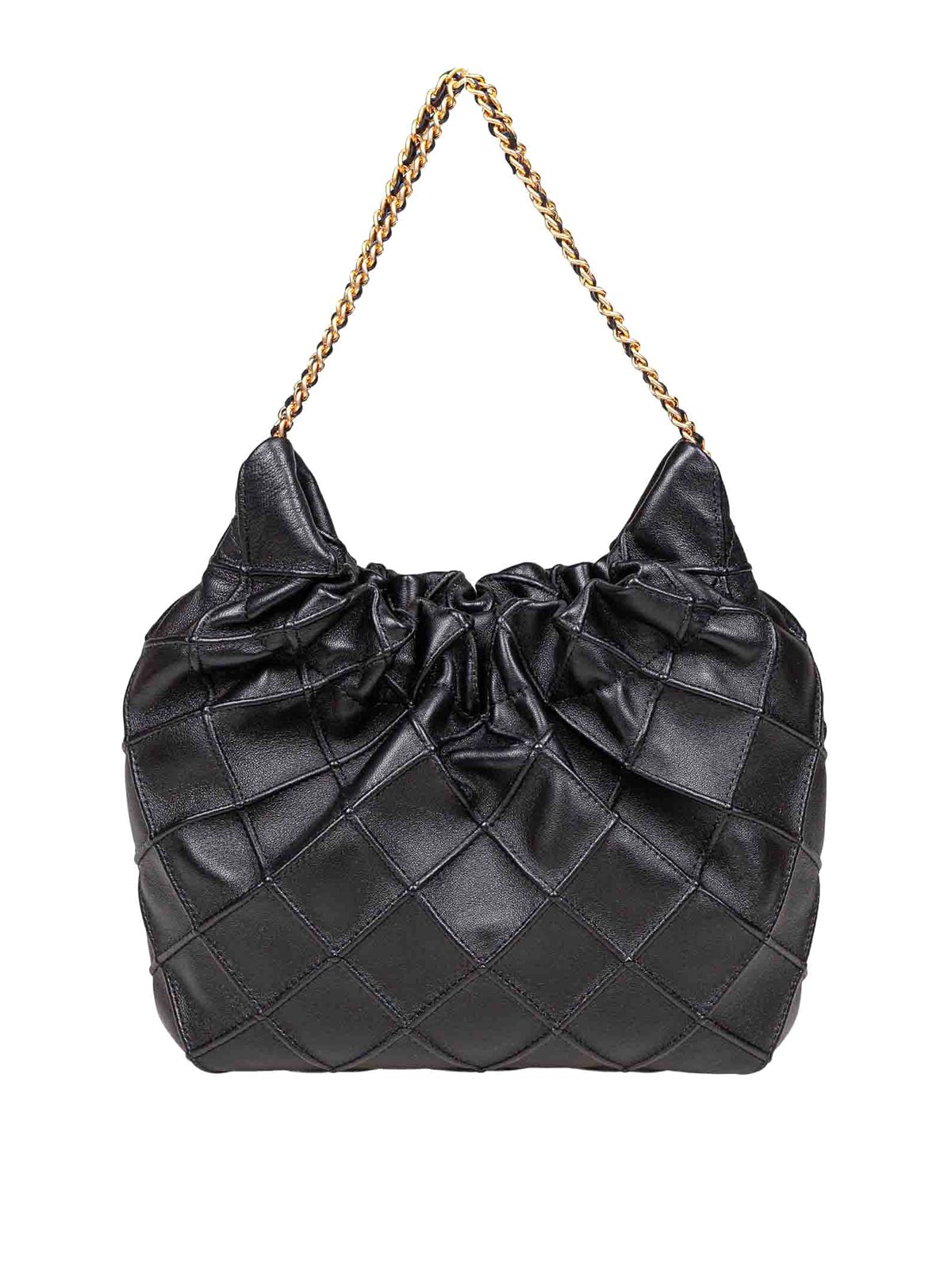 Tory Burch Women's Fleming Mini Hobo Bag, Black, One Size