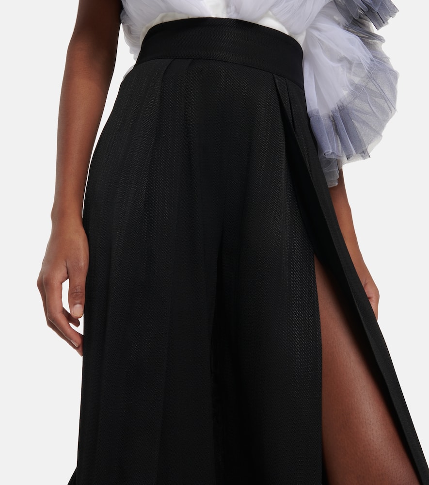 High-rise wide-leg pants