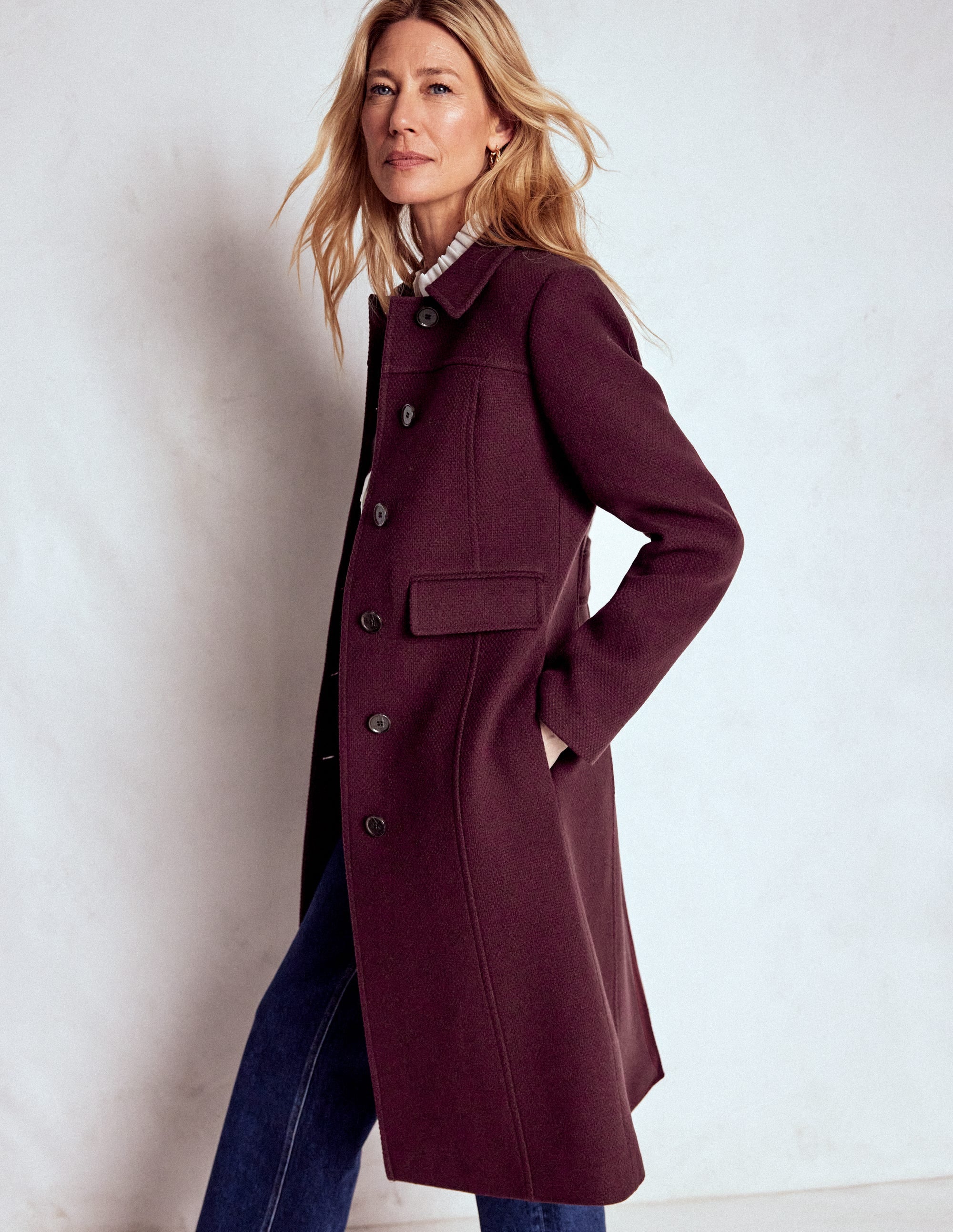 St Albans Coat Dark Cherry