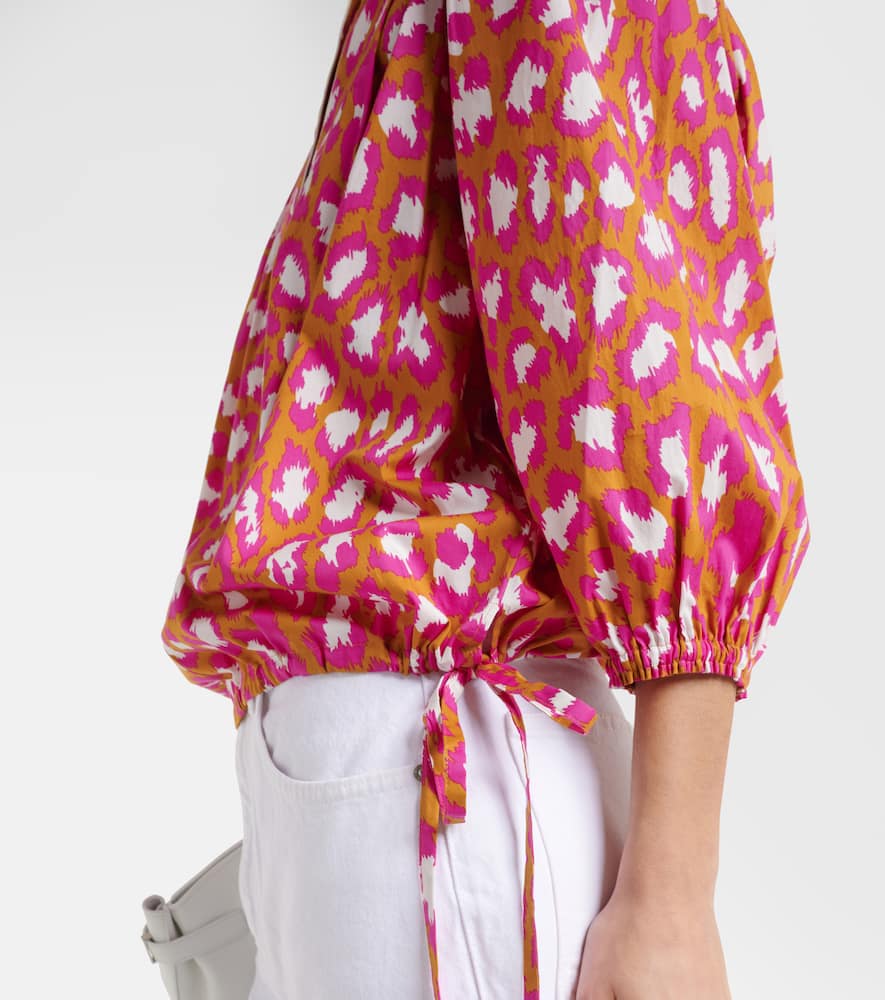 Diane von Furstenberg Juliette printed cotton-blend top