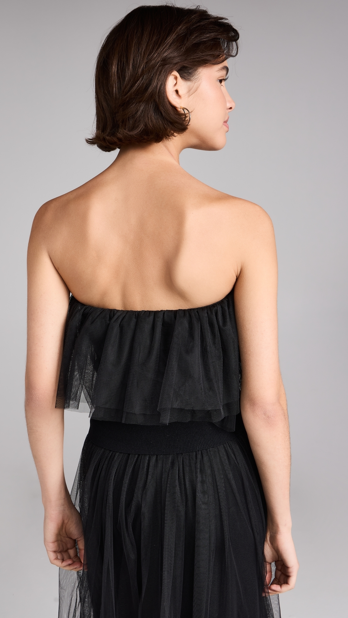 Tulle Tube Top Black