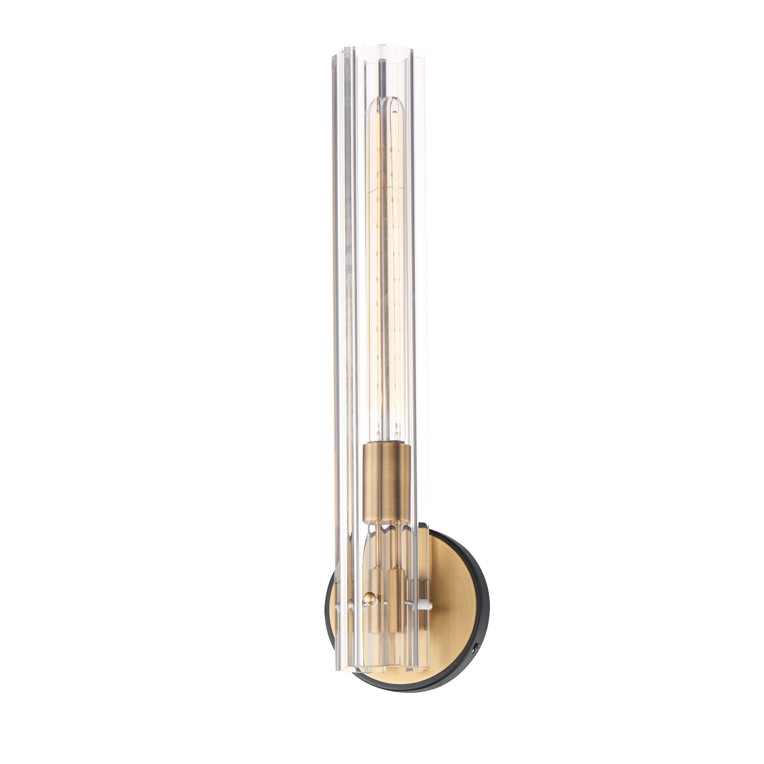 Black Antique Brass Wall Sconce from the Flambeau Collection