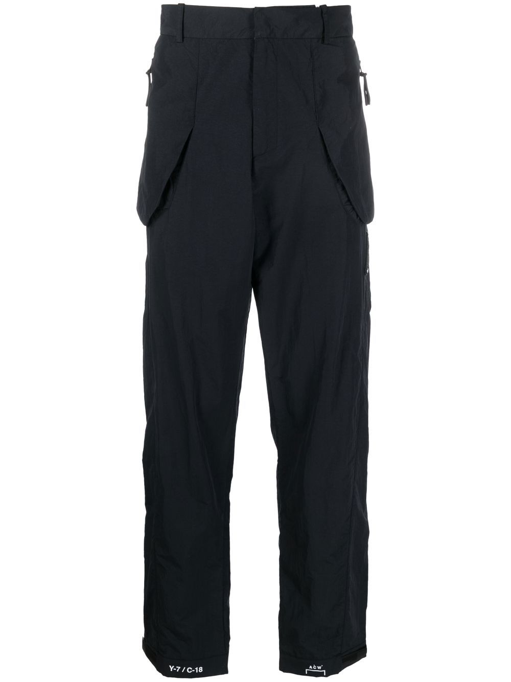 System straight-leg trousers - Black