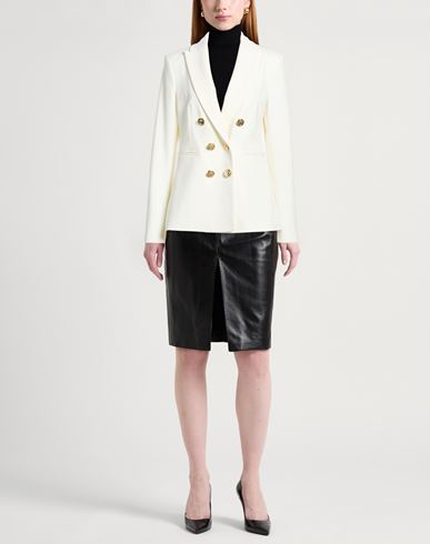 Woman Blazer White Size 8 Viscose, Polyamide, Elastane