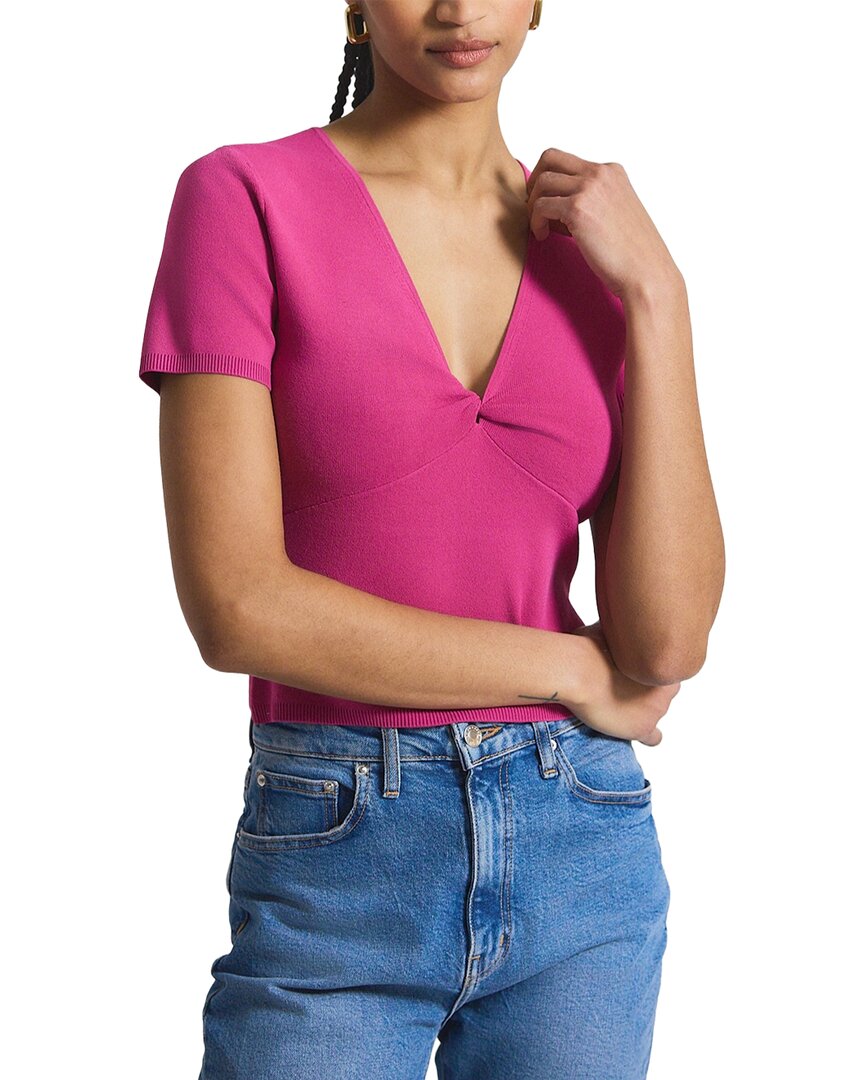 Belle Compact Knit Twist Front Sweater