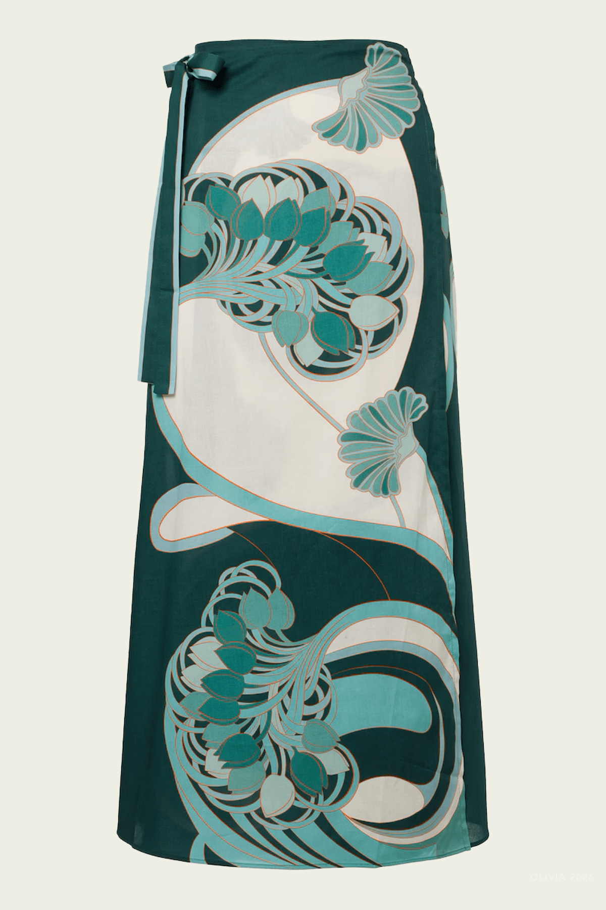 Sarong Skirt in Blooming Tulip Placee