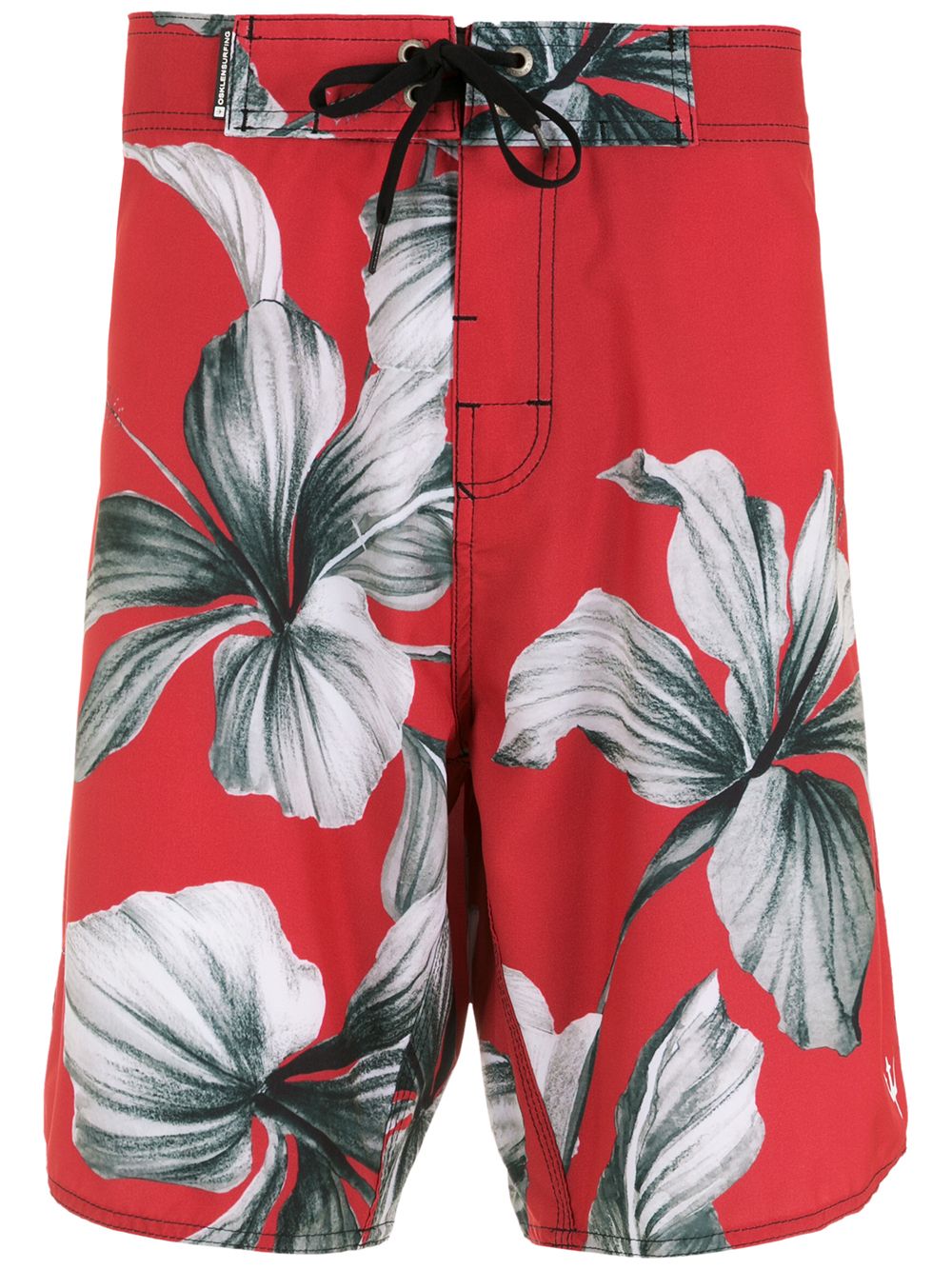 Floral-print swim shorts - Red