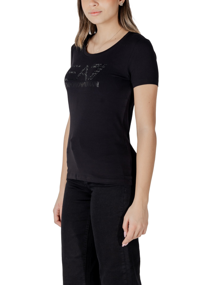 Black Logo Round Neck T-Shirt