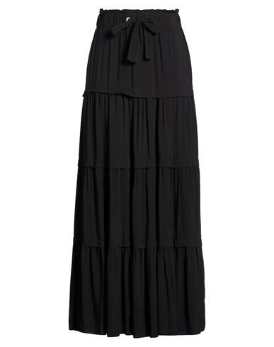 Woman Maxi skirt Black Size 10 Viscose