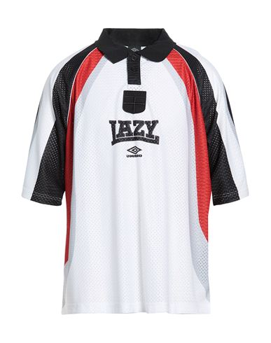 Man Polo shirt White Size L Polyester