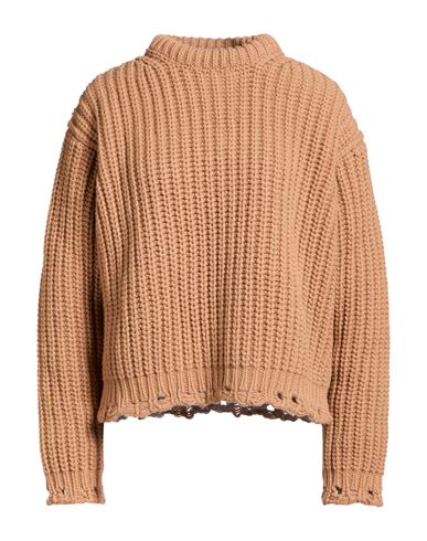 Woman Turtleneck Camel Size 2 Wool, Cashmere