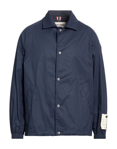 Man Jacket Midnight blue Size 40 Cotton