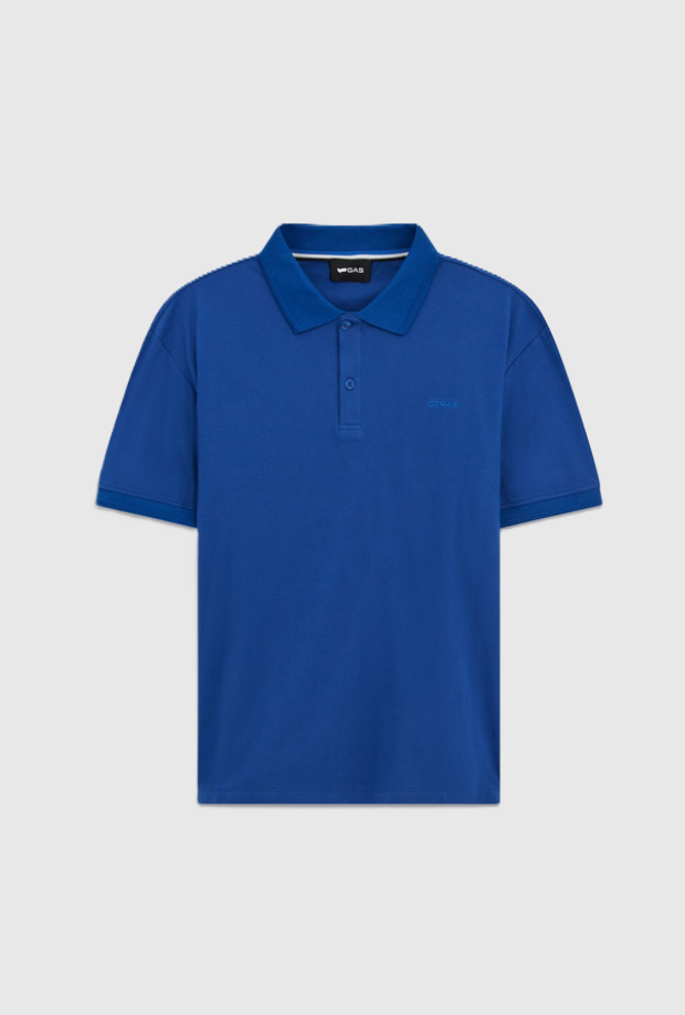 Polo slim fit man blue electric