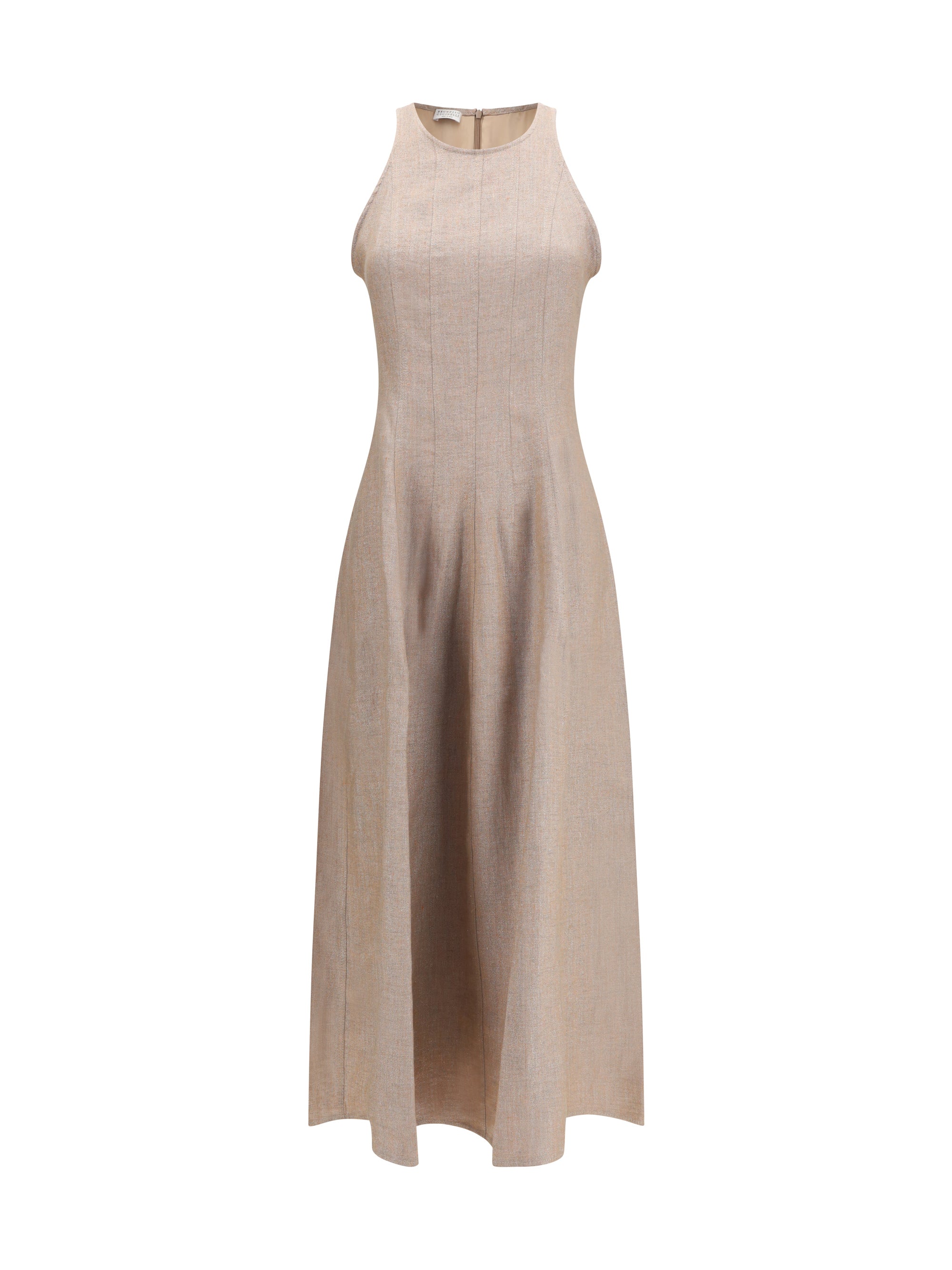 Sparkling Linen Twill Dress — Rose