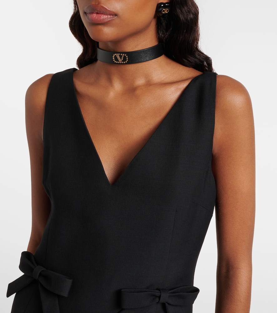 Crepe Couture bow-detail minidress