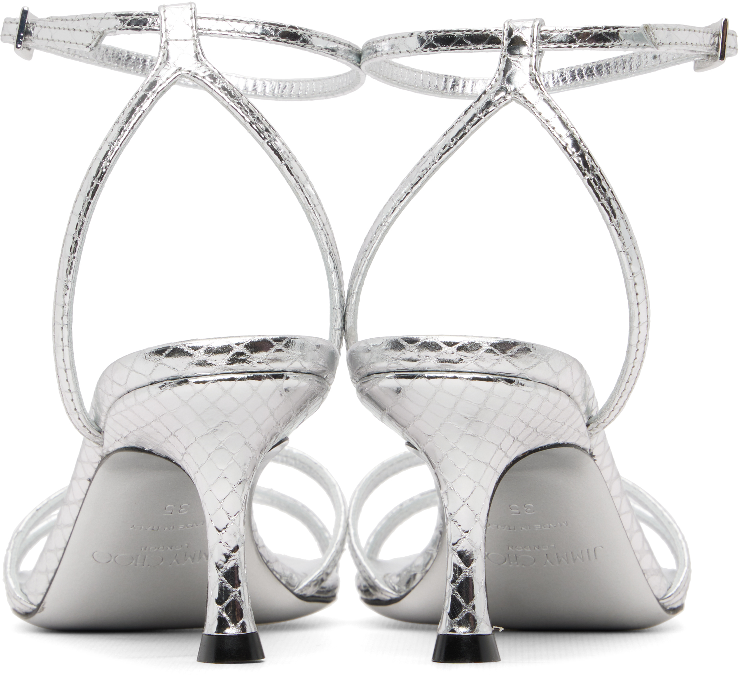 Silver 1998 Leo 65 Heeled Sandals