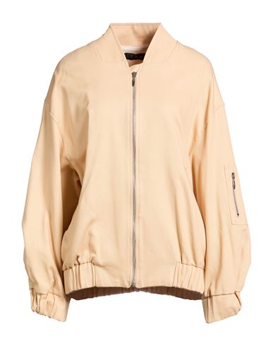 Woman Jacket Sand Size 6 Cotton