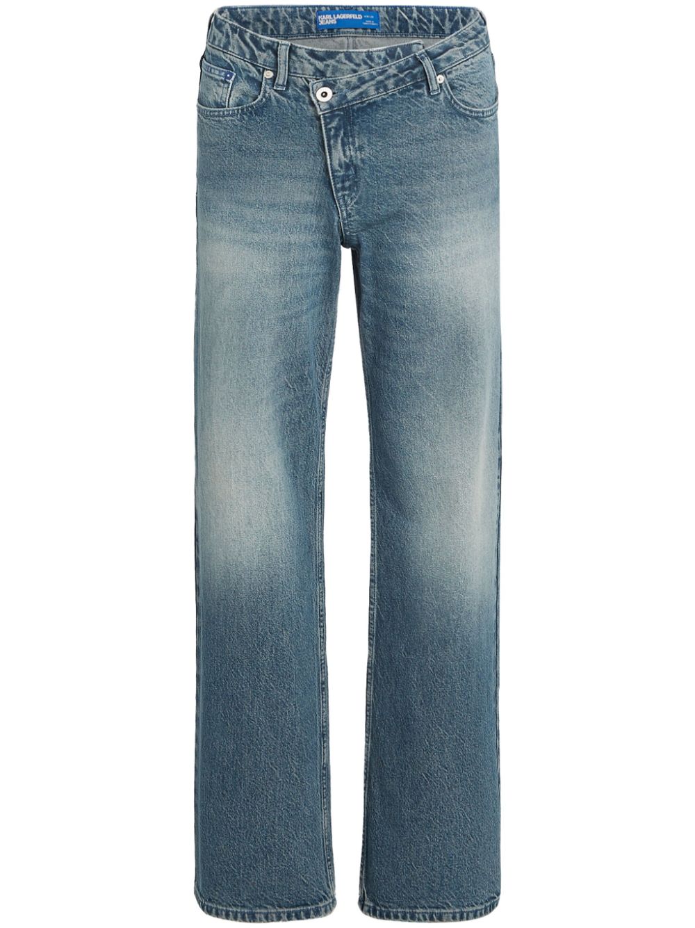 Mid-rise straight-leg jeans - Blue