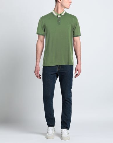 Man Polo shirt Green Size L Cotton