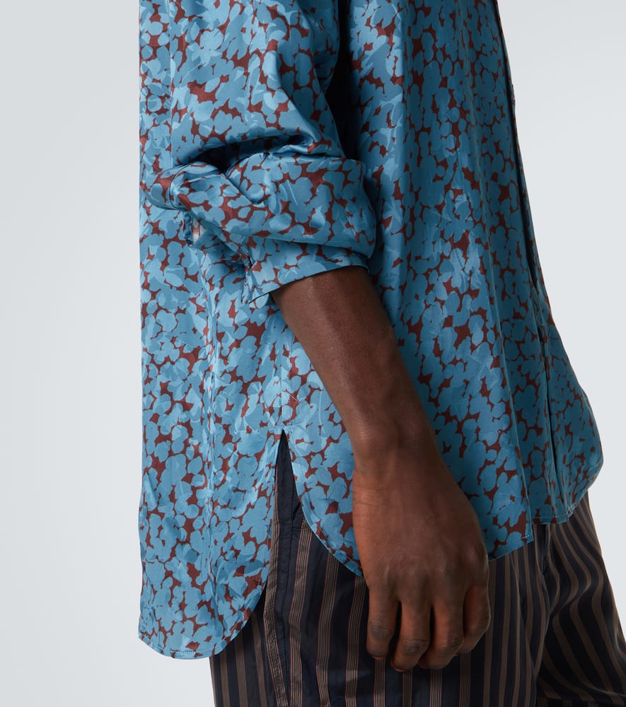 Printed satin shirt