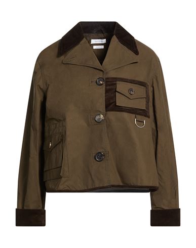 Woman Jacket Khaki Size L Cotton
