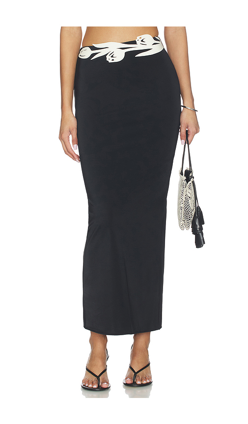 Bahia Maria Agata Long Skirt in Black,White. - L also in M
