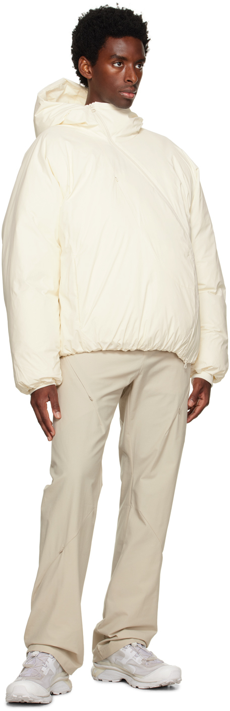 White Warped Down Jacket