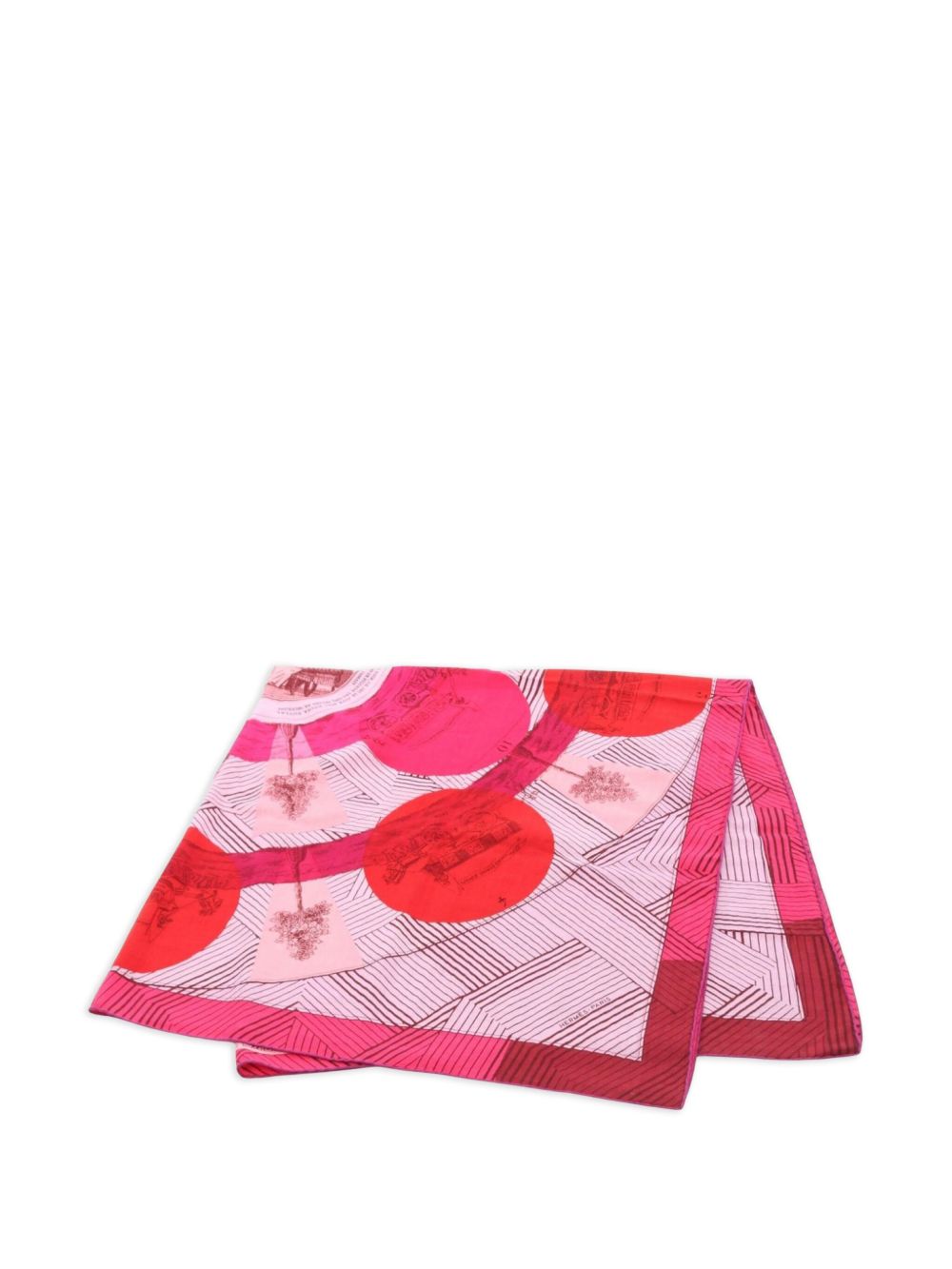 200s Jeu Des Omnibus Et Dames Blanches silk scarf - Pink