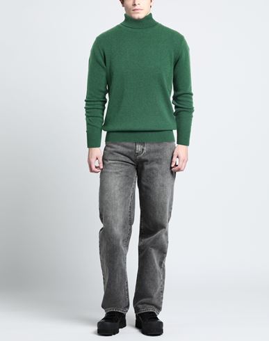 Man Turtleneck Green Size 38 Cashmere