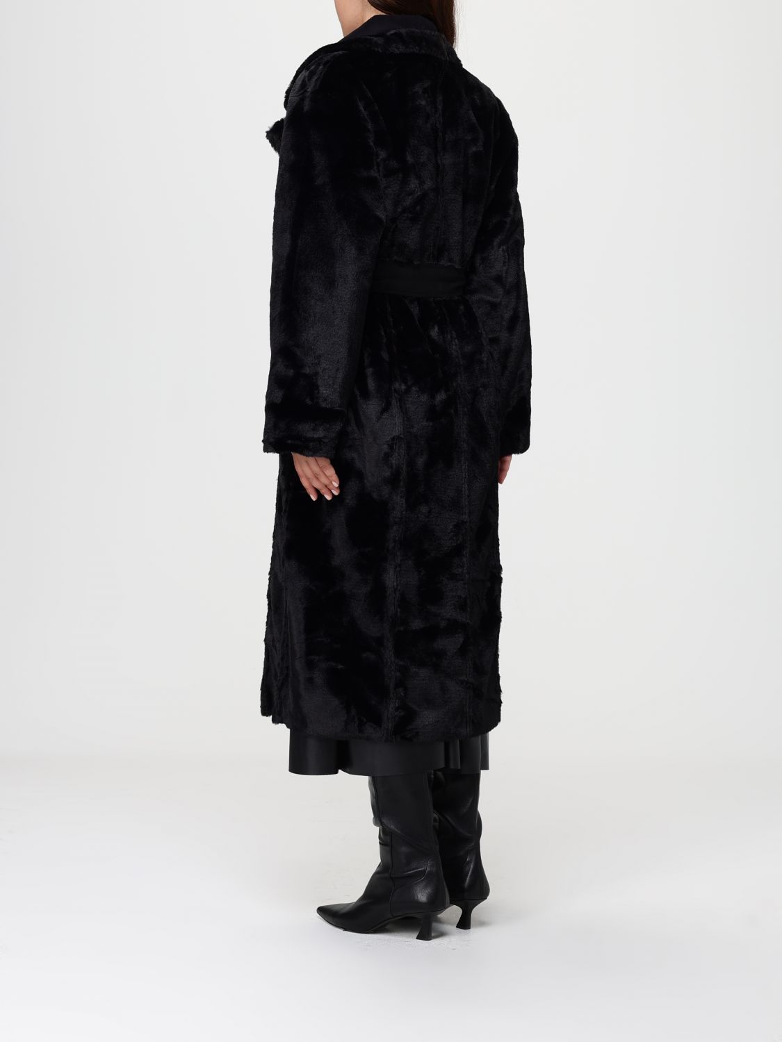 Fur Coat Woman color Black