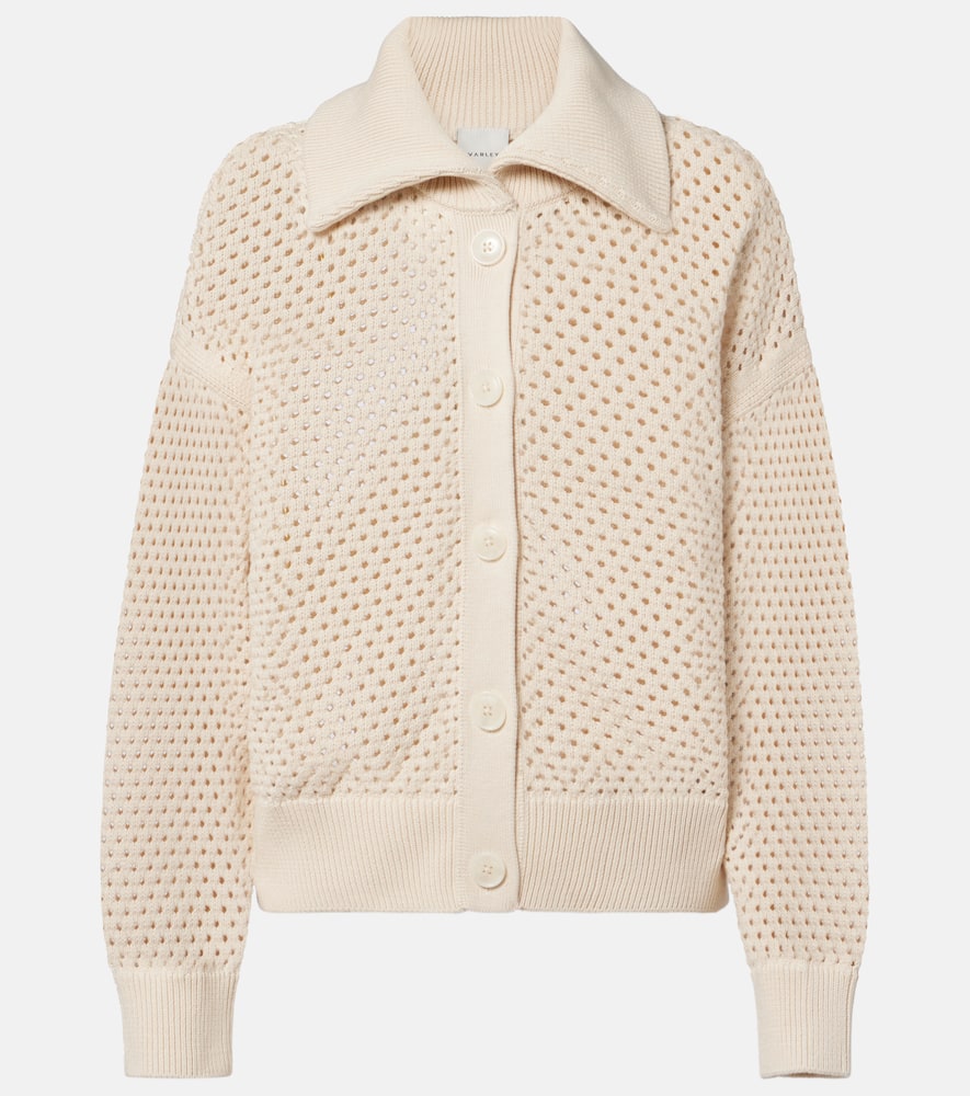 Myrtle pointelle cotton cardigan