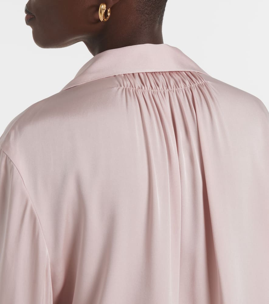 Silk-blend blouse