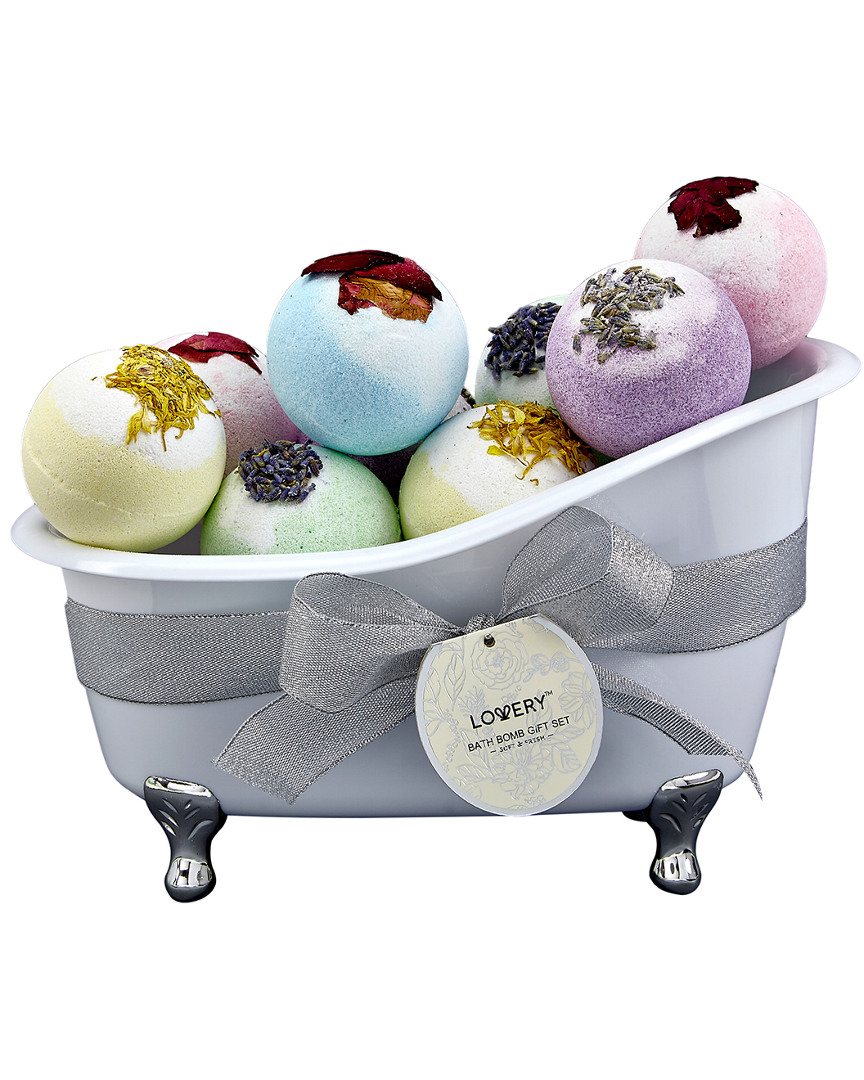 Shea & Cocoa Butter Bath Bombs Gift Set, 10 Oversized Scented Bath Bombs