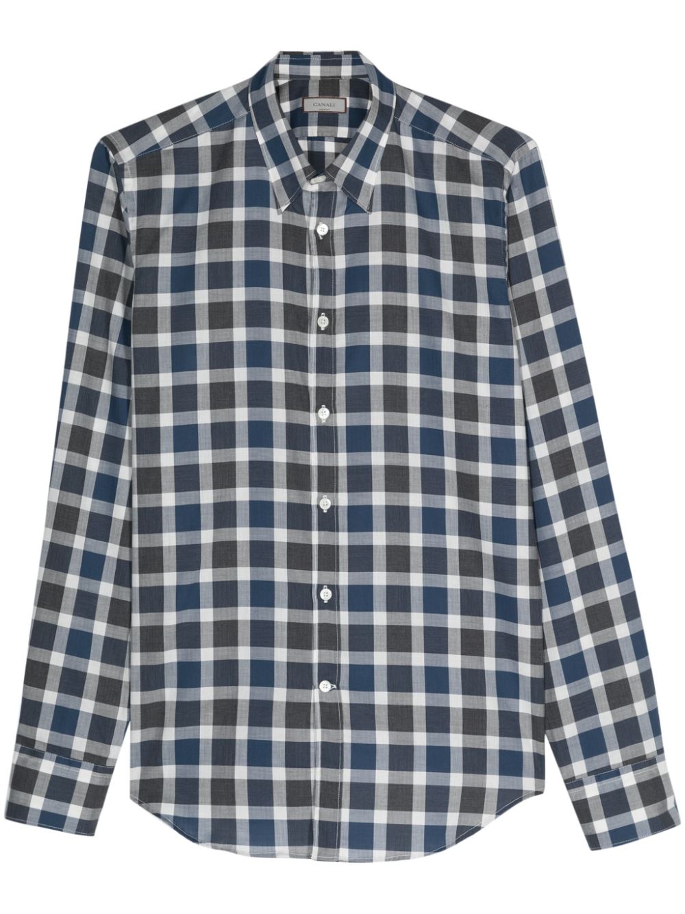 Check-pattern cotton shirt - Blue