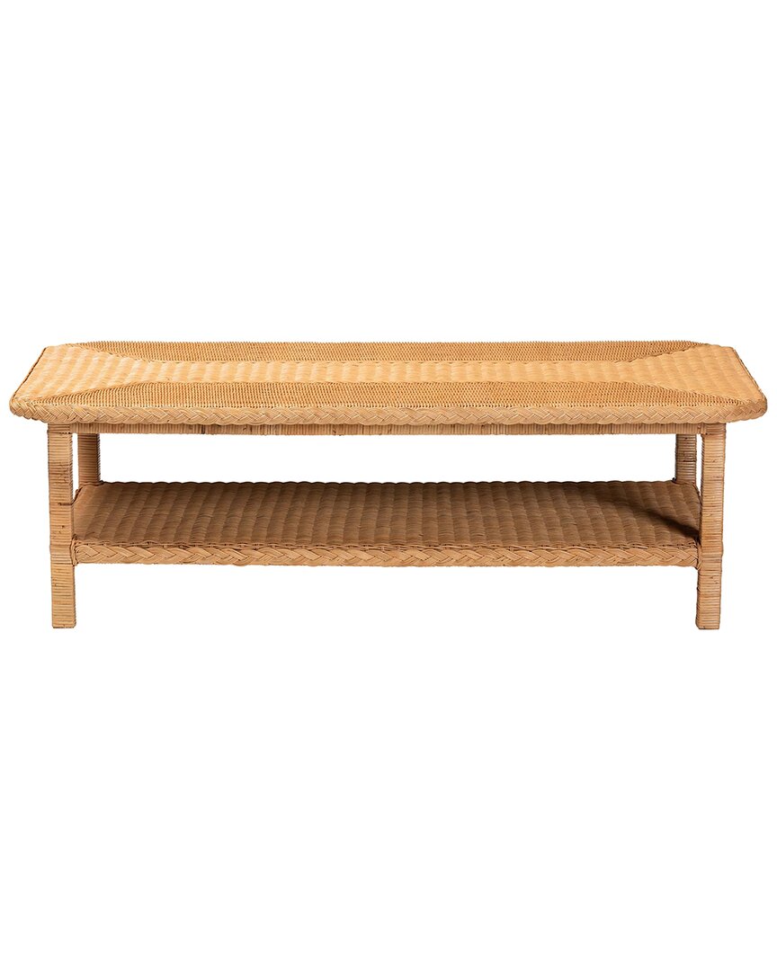 Minahasa Bohemian Braided Rattan Coffee Table