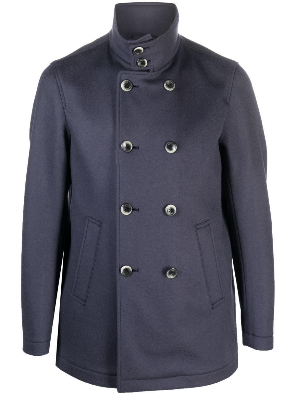 Double-breasted wool-cashmere coat