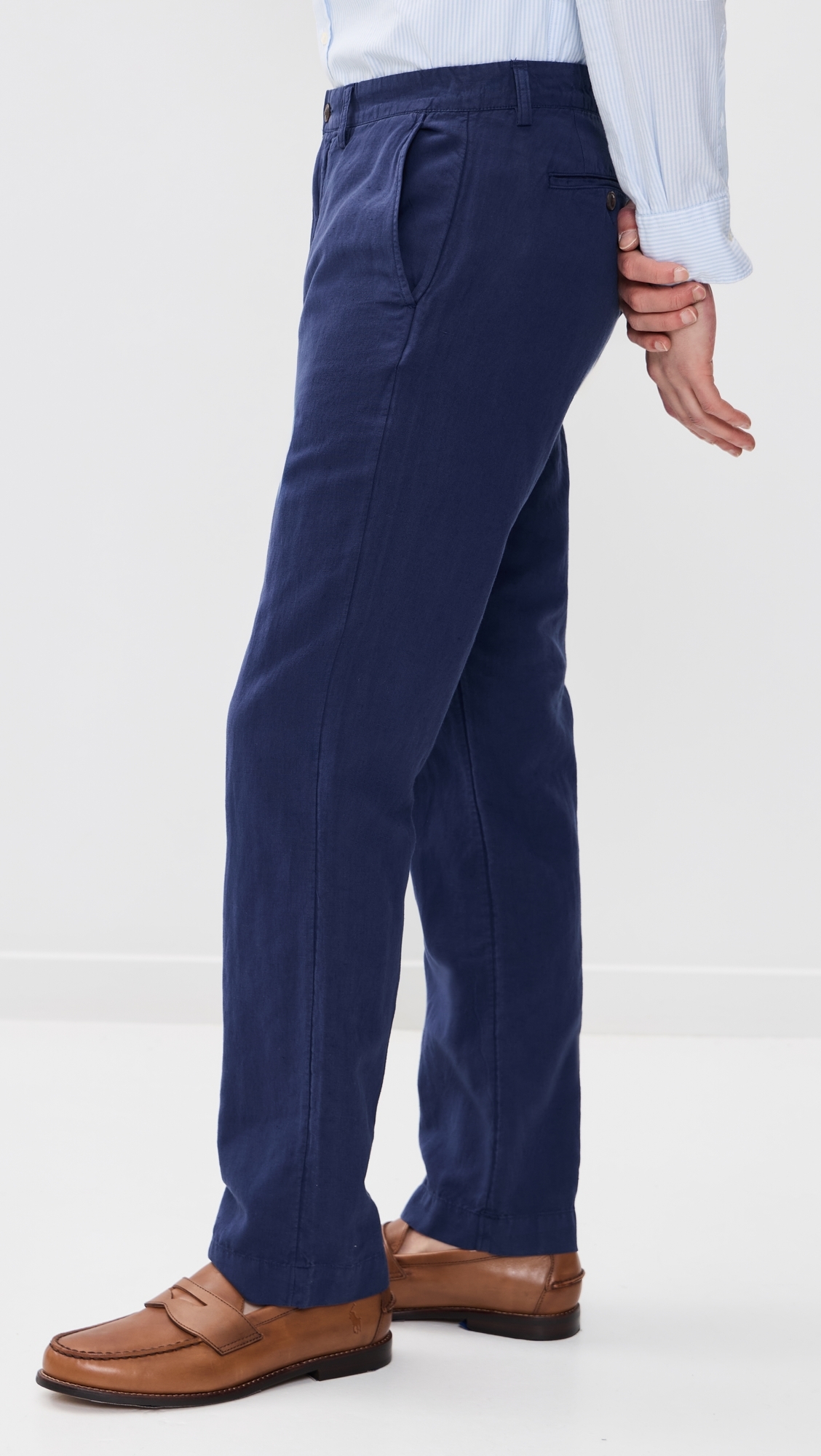 Linen Bedford Pants New Classic Navy